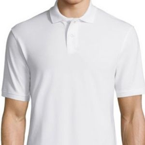 Boys Large Arizona Jean Co. White Flex Polo NWT